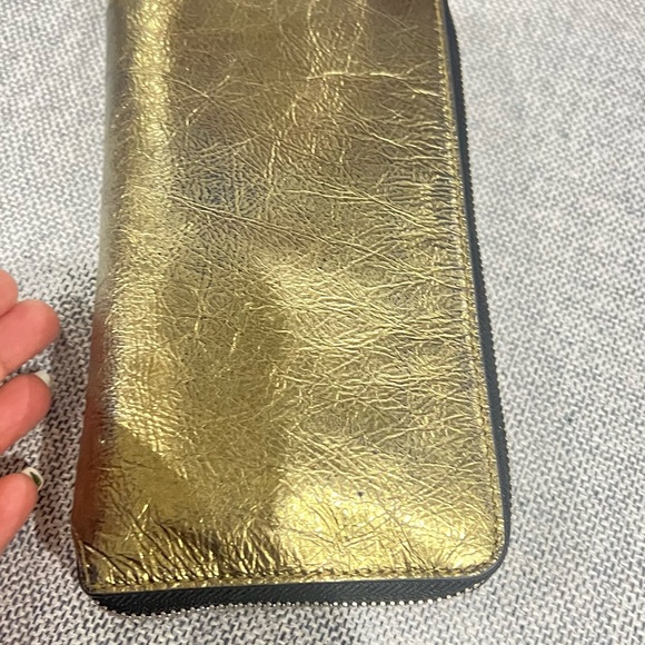 All saints metallic leather long wallet/wristlet - Picture 12 of 16